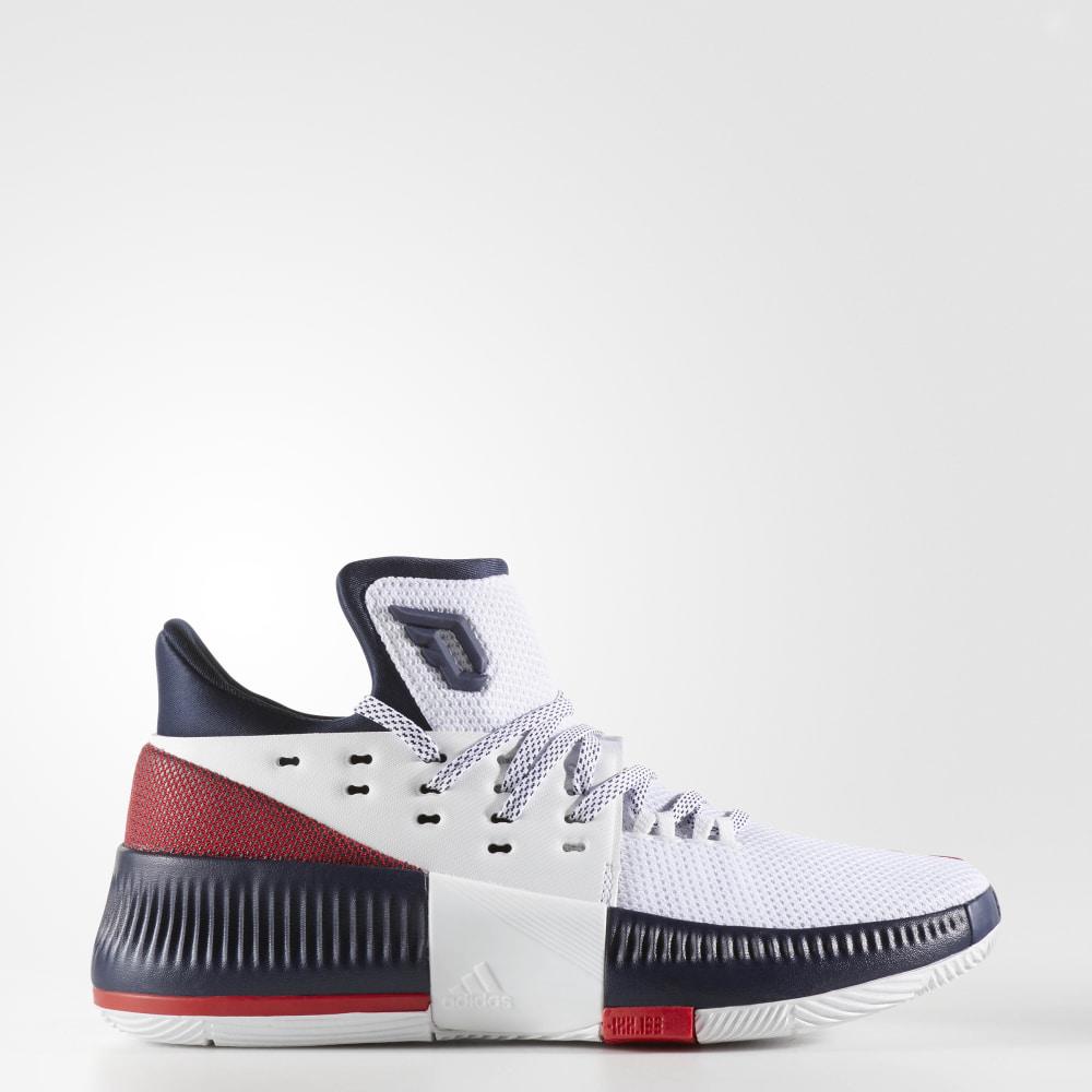 Adidasi Baschet Adidas Dame 3 Baieti Romania - Albi/Rosii Inchis/Bleumarin BW1101